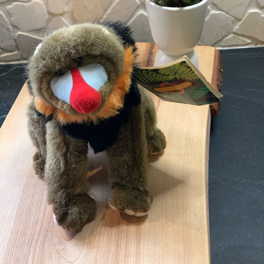 K & M INTERNATIONAL | Vintage 1993 Stuffed Plush Mandrill Baboon